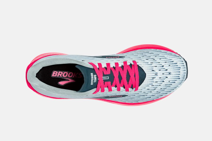 Brooks Running Shoes - Hyperion Tempo Road Womens - Grey/Pink - BTO-063184